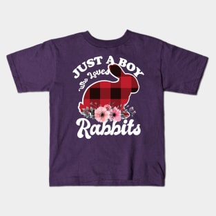 Just a Boy Who Loves Rabbits Kids T-Shirt